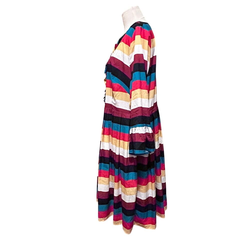 Eloquii Striped Yoke Fit and Flare Dress, Size 18 Women's - Picture 4 of 9